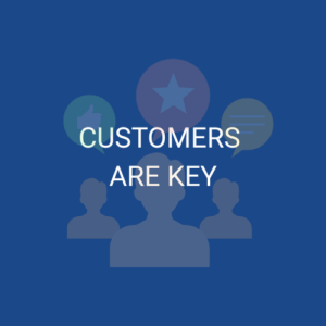 Graphic showing customer service